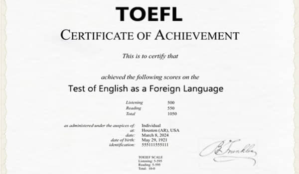 Bảng điểm Toefl sử dụng để làm gì-